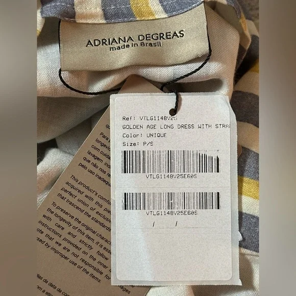 NWT Adriana Degreas Golden Age Straps Maxi Dress Small - Picture 6 of 6